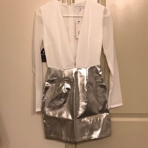 Nasty Gal deep two-toned dress